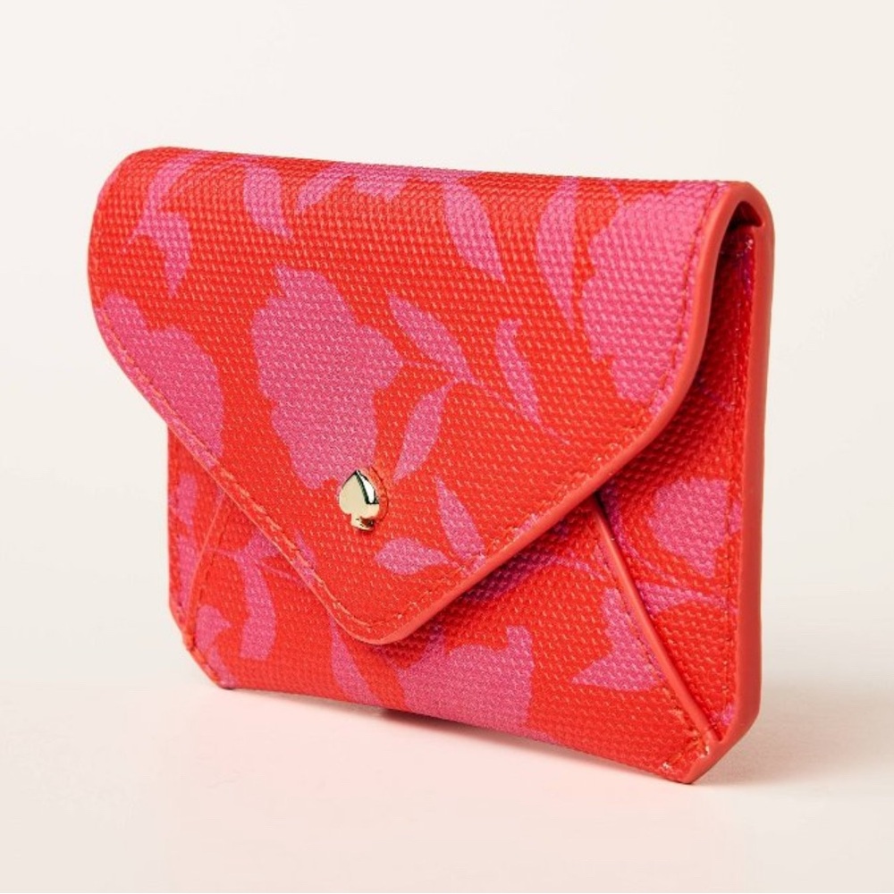 Kate Spade x Target Red and Pink Floral Card Case NWT - Picture 2 of 4